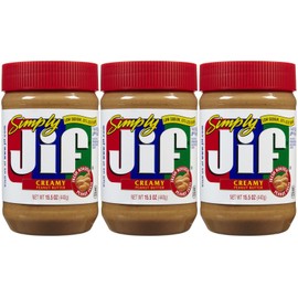 Jif Simply Creamy Peanut Butter, 15.5 oz, 3 ct