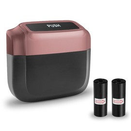 smilfuy Mini Car Trash Can with Lid, Leakproof & Waterproof Auto Dustbin Garbage Can with 30 Trash Bags, Car Organizer and Storage for Automotive Home Office Kitchen Bedroom (Pink, 1PCS)