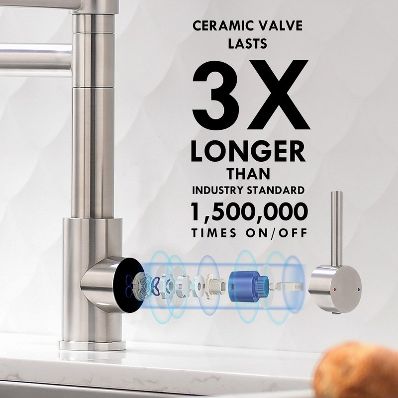 AIMADI Kitchen Faucet with Pull Down Sprayer,Commercial Stainless Steel Pull