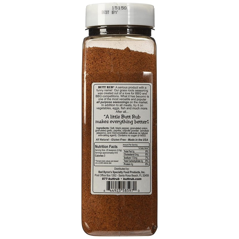 Bad Byron's Butt Rub Seasoning, 26 oz– All-Purpose BBQ Dry