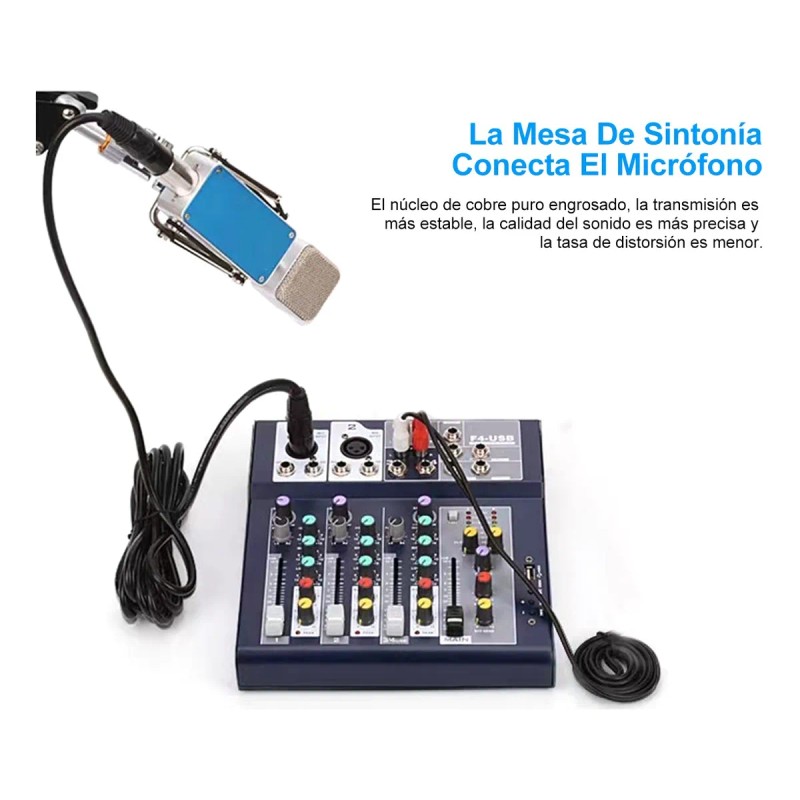 Fopnew Cable Xlr Balanceado 10metros Reforzado Micrófo