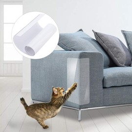Anti-Scratch Sticker, Thicken Anti Cat Scratch Furniture Protector, Transparency Cat Couch Protector from Cat Claws for Double Sided Sofa Anti Scratching Sticky Tape Paws Training (M)