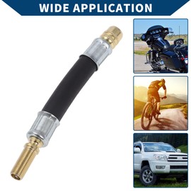 Hihaha Tire Inflator Extension Tube Air Pump Extend Hose Adapter Tire Valve for Car Motorcycle Bicycle Durable Rubber 3.94inch M8x0.8 7mm ID Black