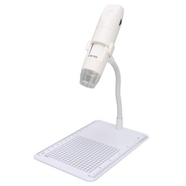 Wireless Digital Microscope, 50x 1000x WiFi/USB Handheld Zoom Magnification, 1080P 8 LED HD Mini Pocket Microscope Camera, Compatible with Android/iOS/Windows.(White)