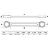 BGS 30341 Double Ring Spanner Extra Flat SW 24 x