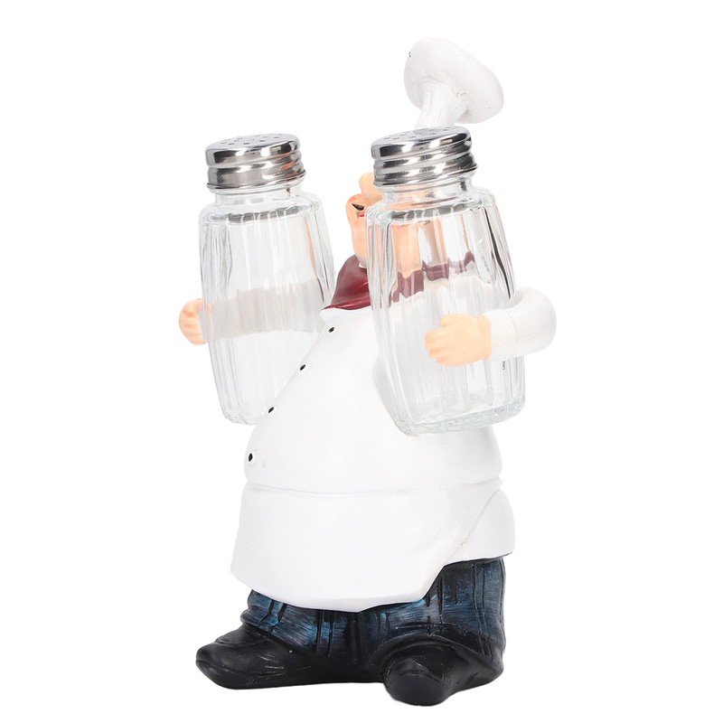Chef Statue Salt Shakers Set Adorable Statue Vivid Details Resin