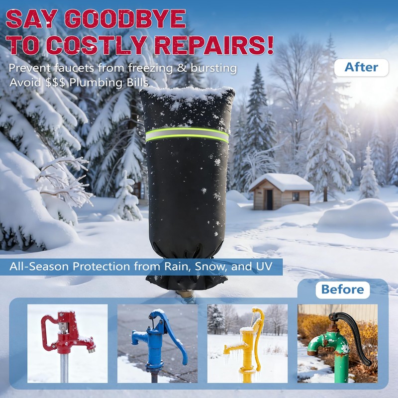 Outdoor Faucet Covers for Winter, 13" W x 25.6" H