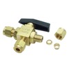 CDQBWKJGFJ 1 Piece Brass 1/4" Tube OD Compression L Port
