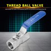 Ball Valve, 1pc Stainless Steel SS304 Reduced Port Pipe Ball