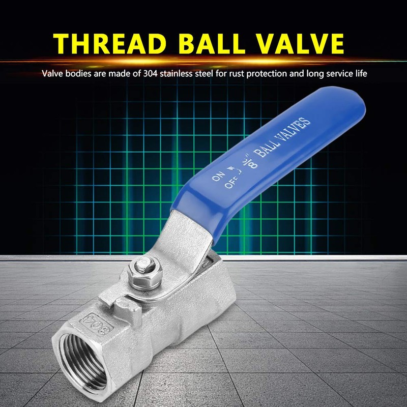 Ball Valve, 1pc Stainless Steel SS304 Reduced Port Pipe Ball