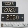 Unbranded 2018 Headstone Monument Date Plate Cast Bronze 1-1/4" x