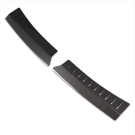 Beautost Fit for Subaru New Crosstrek/Impreza 2024 2025 Rear Interior Bumper Sill Plate Guard Cover Trims (Carbon Fiber Black)