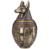 Rare Egyptian Anubis Dog Memorial Urn Canopic Jar