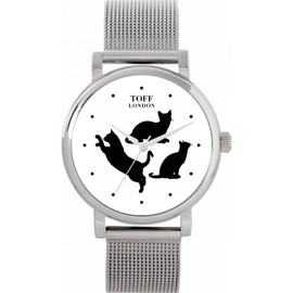 Toff London Ladies Playful Cats Watch