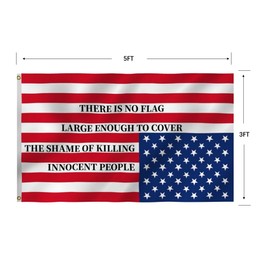 Upside Down American Flag 3X5FT, Quote There Is No Flag Large Enough to Cover the Shame Flags,Both Sides Printed, Men Women Banner,Vibrant Colors, Double Stitched with 2 Brass Grommets, Bar Garden Street Decoration, GYM, Office Decor,Indoor Outdoor Use,Gifts. (3x5ft)