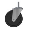 AAGUT 4 Inch Rubber Swivel Stem Caster, 1/2"-13x1.5" Threaded Stem,