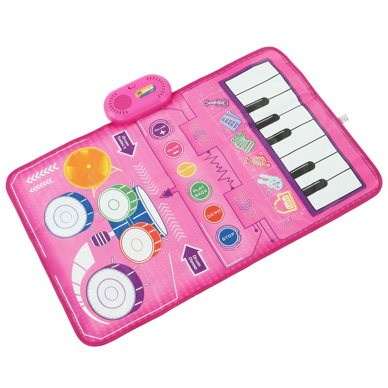 2 in 1 Touch Piano Drum Mat Early Educational Portable