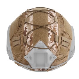 EOTHRT Tactical Helmet Cover Fast Helmet Cloth for Fast BJ/PJ/MH Helmet in Size M/L for Airsoft Helmet Brown Camouflage