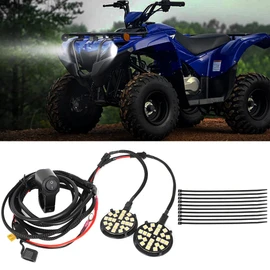 motoparty Headlight Kit for Yamaha Grizzly 90 2019-2024 Left and Right Waterproof LED Lights Easy Installation Waterproof
