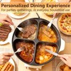 Yuidirtu Electric Hot Pot Cooker, 4 Compartment Divider Pot, 6.3QT