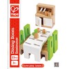Hape Wooden Doll House Furniture Dining Room Set,Green