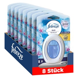 Febreze Aprilfrisch Bathroom Air Freshener 8x Continuous Odour Control and Prevention