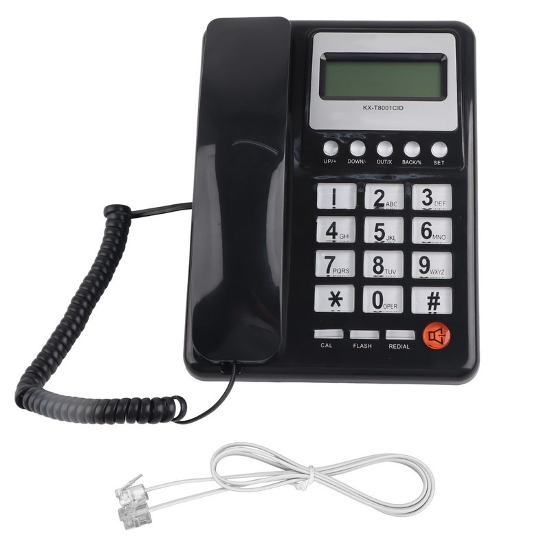 KXT8001CID Corded Telephone Multifunctional Wired Landline Phone with LCD Display