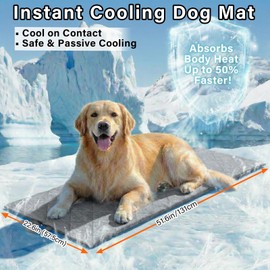 JoyBlooms Dog Bed for Car Back Seat, Dog Cooling Mat with 1.1in/2.8cm Thick Foam, Cooling Anti-Slip Washable Back Seat Pet Bed, 51.6in x 22.6in Fit on Backseat Extenders of SUVs and Small Trucks,Gray