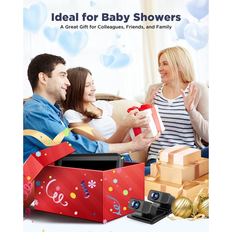 Baby Car Camera for 2 Kids - 7" IPS Split