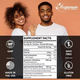 Glutation Liposomal En Gotas 60 Ml Zeylamum, Potente 2000mg