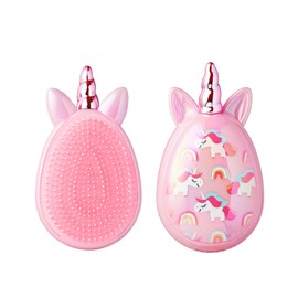 Red by Kiss Unicorn Detangler Brush, Cute Kids Hairbrush Easy Wet Dry Hair Detangling & Styling Brushes, Scalp Massage & Smooth