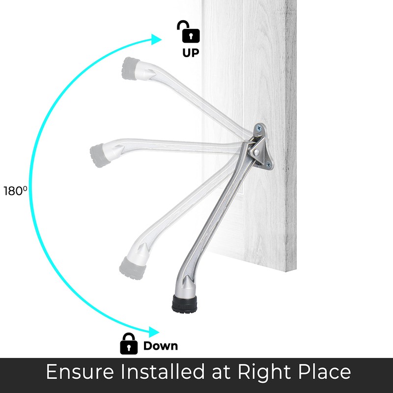 HOME&I Kickdown Door Stopper,7-Inch Door Holder Kick Door Kickstand Rubber