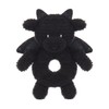 Apricot Lamb Black Dragon Soft Plush Rattle for Boys and