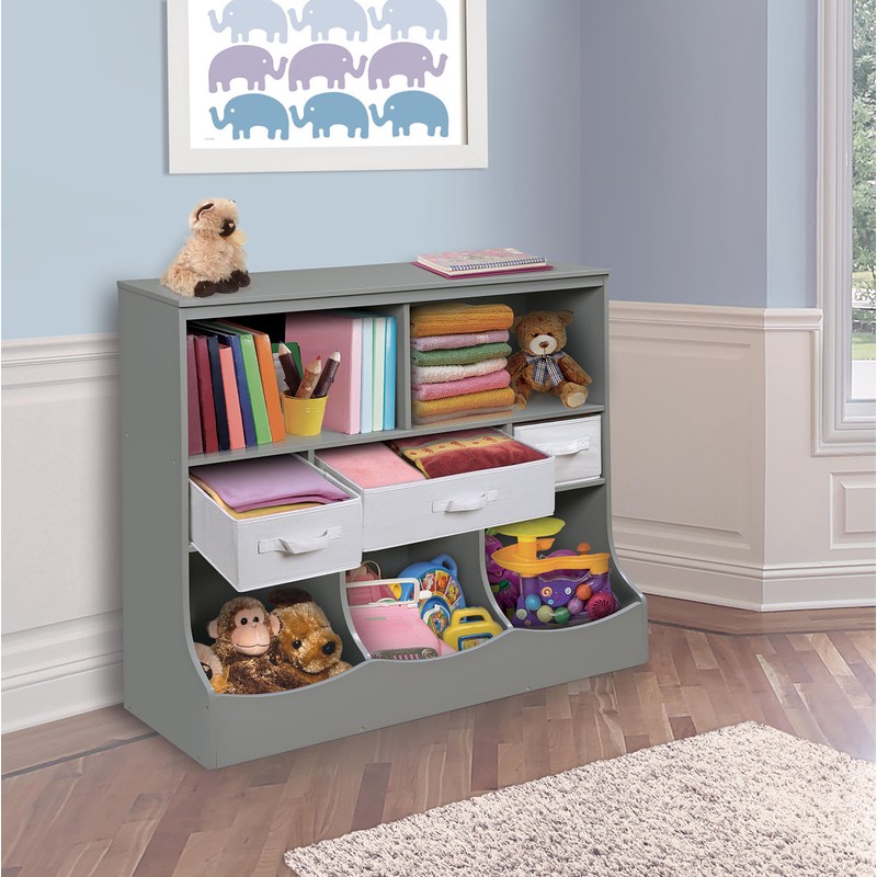Badger Basket Combo Bin Toy Storage Unit and Book Shelf