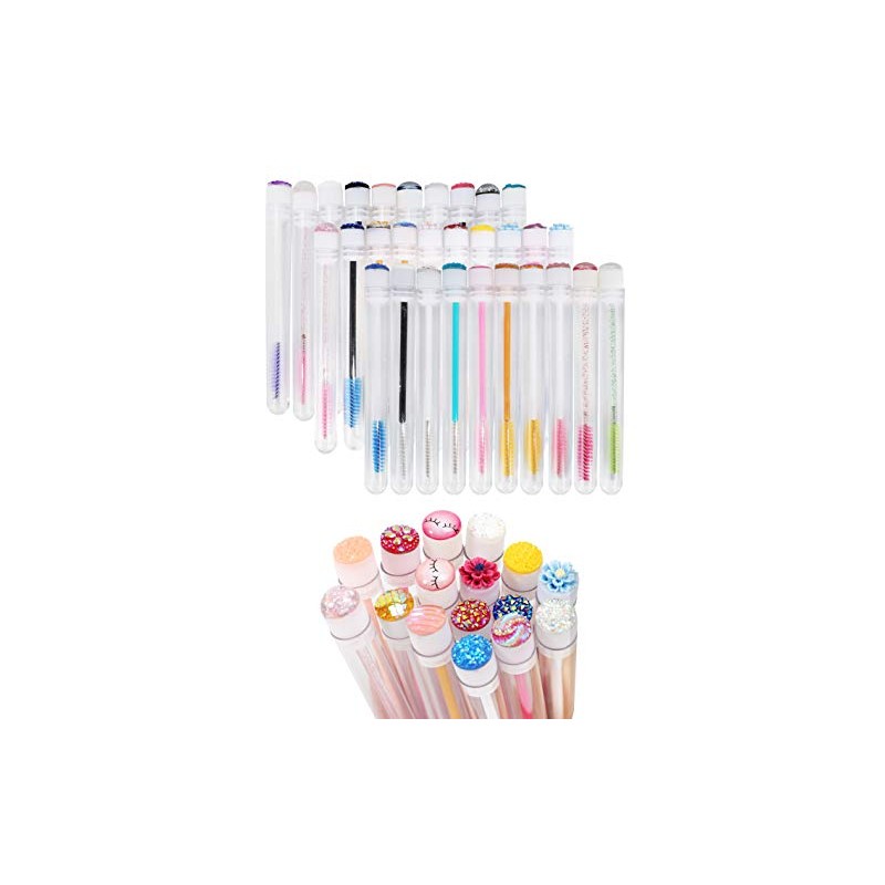 20 cepillos desechables para máscara de pestañas, con forma de