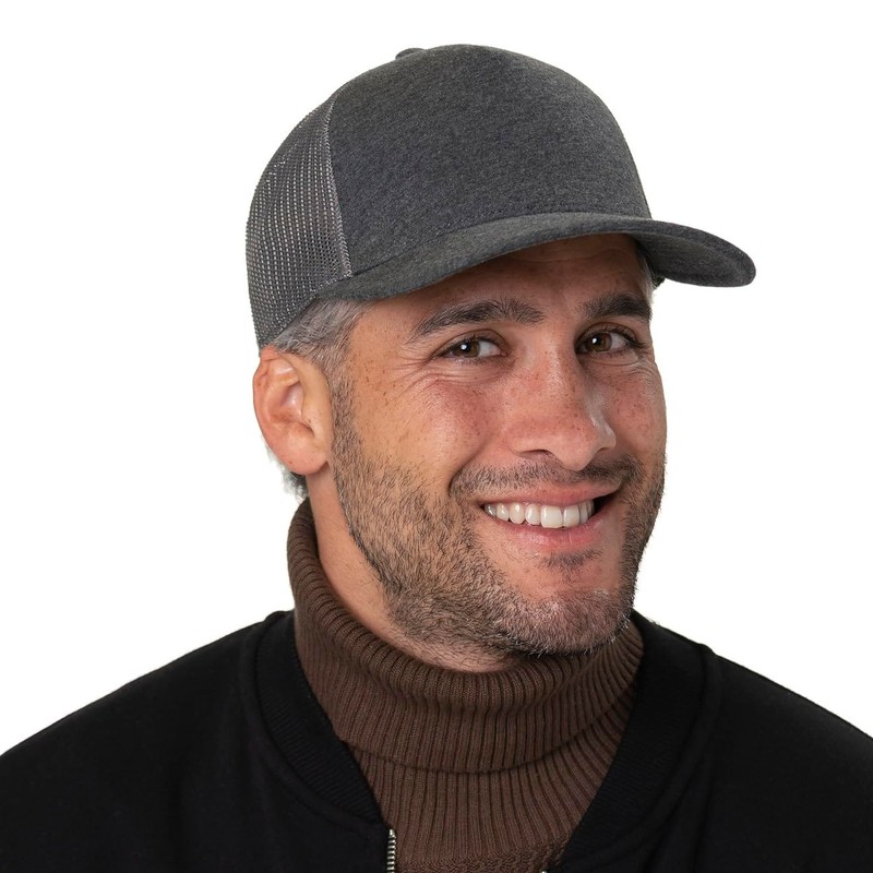 Atlantis Rapper Jersey Mid Visor Trucker Cap - Dark Grey
