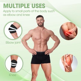 11 PCS Castor Oil Pack Wrap for Men, Black Castor Oil Wraps for Entire Body Plus Size, Castor Oil Pads Set for Eye Stomach Knee Leg Feet, Flannel Cotton, Adjustable Straps, Reusable, Machine Washable