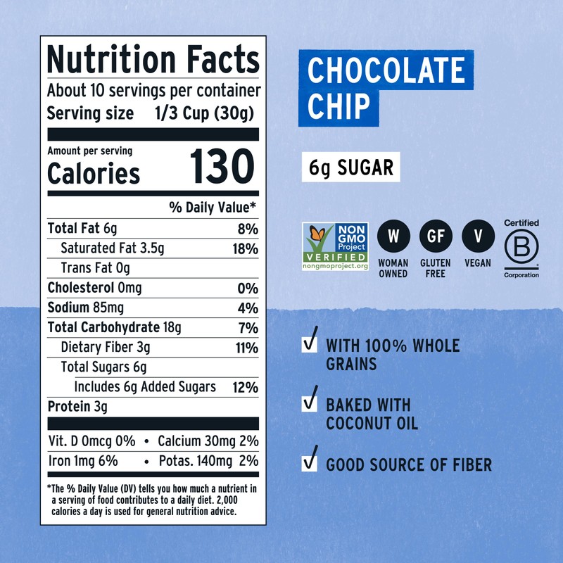 Purely Elizabeth Cookie Granola Chocolate Chip 11 OZ (3 Pack)