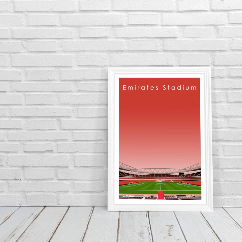 GroundDesigns ARSENAL FC Football Gift EMIRATES STADIUM Art Unframed A3