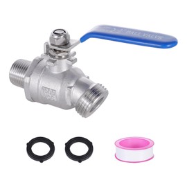 walkinginrain Stainless Steel Garden Hose Bibb, Outdoor Hose Spigot/Faucet for Garden, Patio, Boiler Drain, 1/2" Male NPT x 3/4" Male GHT