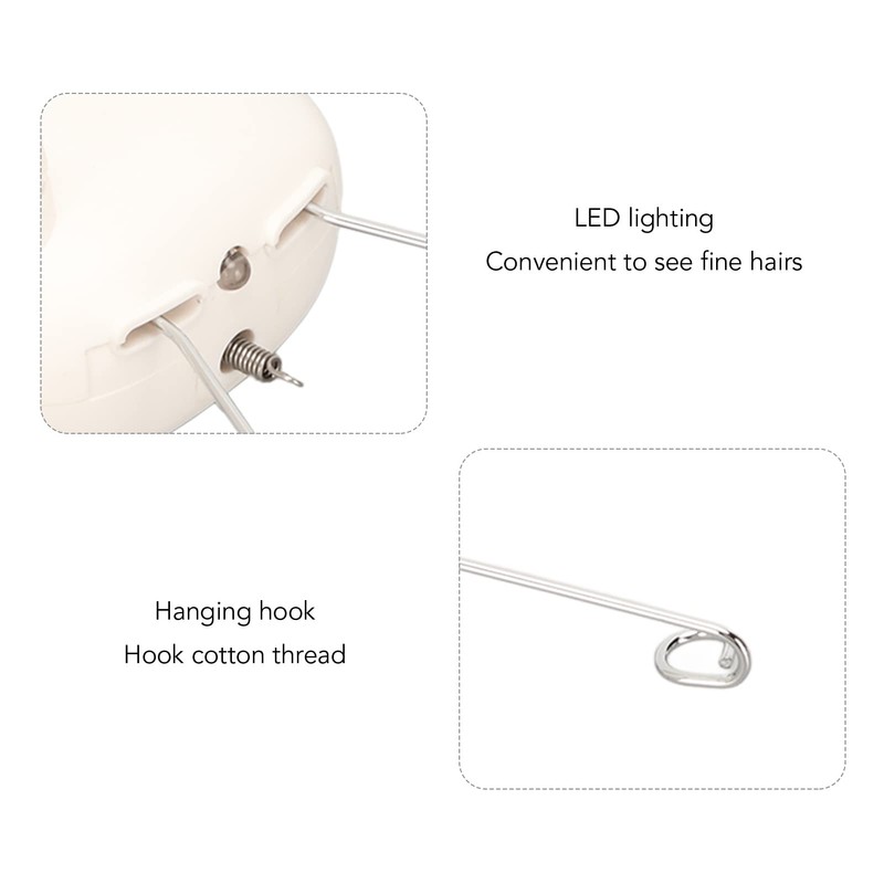 Electronic Thread Hair Epilator with LED Lighting Function, Electric Hair