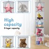 5 Tier Hanging Toy Storage Net, Foldable Soft Toy Storage