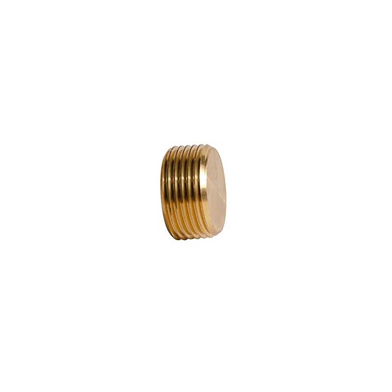 Quickun 1/2" npt Hex Plug Brass Pipe Fitting, Internal Hex