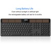 Arteck Wireless Solar Keyboard Full Size Solar Recharging Keyboard for