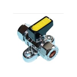 Metrogas 10mm Mini Lever Gas Ball Valve with Backplate
