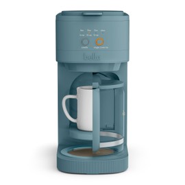 BELLA VersaBrew 2-in1 Coffee Maker, Brew 3 Sizes Carafes & Single Serve Cups with Coffee Pods or Ground, Dishwasher Safe Reusable Filter & Filter Holder, Iced Coffee Function, 60oz Tank, Surf
