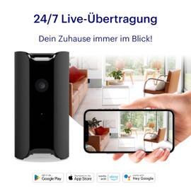 Canary View Surveillance Camera 1080p HD WiFi IP | 24/7 Live Transmission, Motion Sensor, 2-Way Audio, Night Vision, 10x Zoom, Private Mode, Alexa & Google Assistant Integration and More