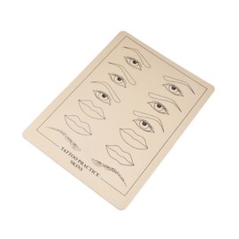 Eyes Lips And Eyebrows Tattoo Practice Skin 8" x 6" (Pack of 5)