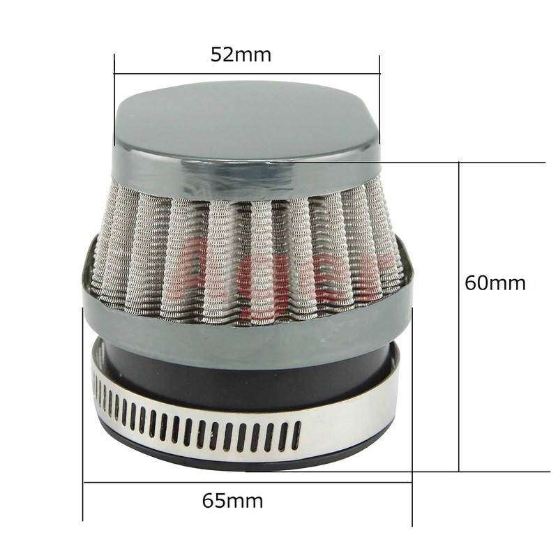 Ager Oval Power Filter Short Gun Metal x Stainless Steel