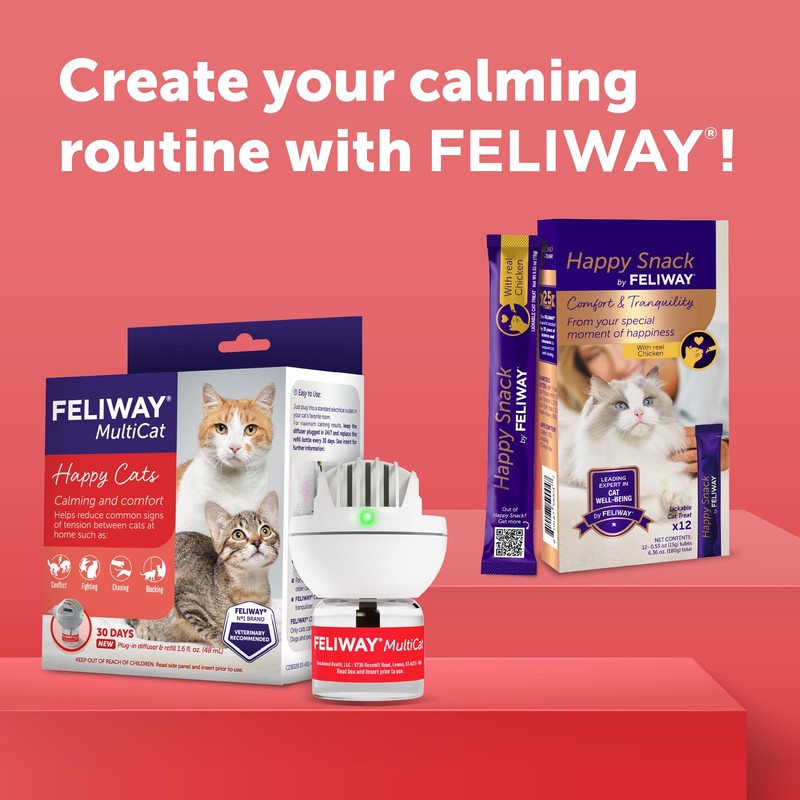 FELIWAY MultiCat 30 Day Cat Calming Plug In Pheromone Diffuser
